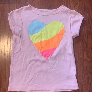 Carters 4T Pink Heart Tee